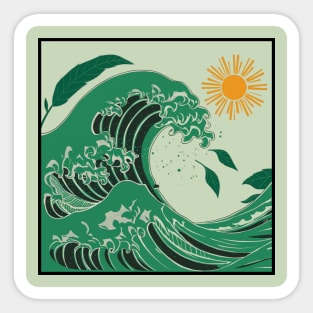 GREEN WAVE Sticker